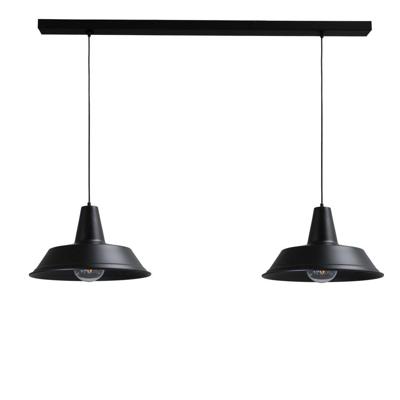 Masterlight Zwarte retro eettafellampIndustria 2x45 - 2547-05-05-S-130-2