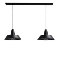 Masterlight Zwarte retro eettafellampIndustria 2x45 - 2547-05-05-S-130-2 - thumbnail