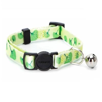 Nobleza Kattenhalsband met belletje - Lichtgroen