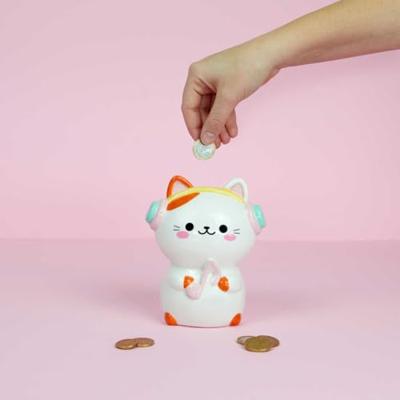 Coin bank Kawaii Melody white ceramic Coin bank Kawaii Melody white ceramic