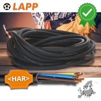 LAPP 1600205/1 Rubberkabel H05RR-F 2 x 1.5 mm² Zwart per meter - thumbnail