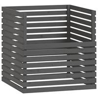 VidaXL Compostbak 100x100x102 cm massief grenenhout grijs - thumbnail