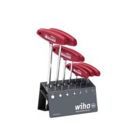 Wiha Stiftsleutelset met dwarsgreep | Zeskant | 8-delig hoogglans vernikkeld | incl. werkbankhouder - 953 - 00953 - thumbnail