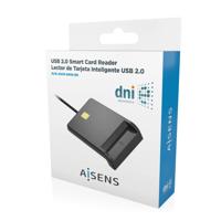 Kaartlezer Extern DNI Aisens ASCR-SN06-BK Zwart - thumbnail