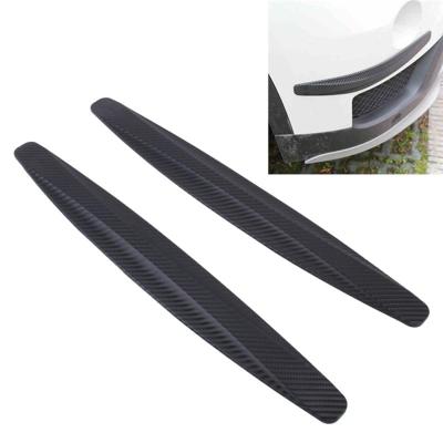 2 PCS Universal Car Body Carbon Fiber Bumper Guard Protector Sticker/Car Crash Bar Bumper Strips /Car Crash Strips/Anti-rub Strips/Anti-rub Bar(Black)