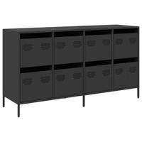 Dressoir 135x39x73,5 cm koudgewalst staal zwart - thumbnail