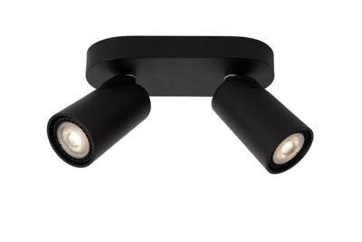 Lucide XYRUS - Plafondspot - LED Dim to warm - GU10 - 2x5W 2200K/3000K - Zwart Lucide XYRUS - Plafondspot - LED Dim to warm - GU10 - 2x5W 2200K/3000K - Zwart