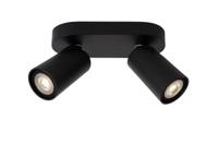 Lucide XYRUS - Plafondspot - LED Dim to warm - GU10 - 2x5W 2200K/3000K - Zwart - thumbnail
