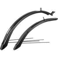 M-Wave spatbordenset 26-29 inch 65mm met stangen zwart op kaart - thumbnail