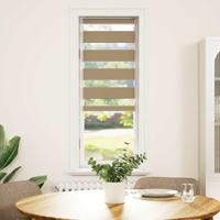 VidaXL Zebra blind 50x150 cm stofbreedte 55,9 cm polyester zandbruin - thumbnail
