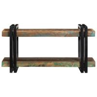 Wandschap massief gerecycled hout meerkleurig - thumbnail