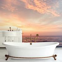 Noordwand Atmosphere Fotobehang met ondergaande zon in de zee G78427 - thumbnail