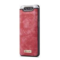 Caseme - vintage 2 in 1 portemonnee hoes - Samsung Galaxy A80 - Rood - thumbnail