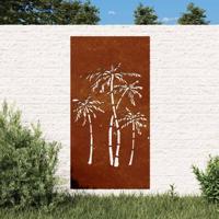 VidaXL Wanddecoratie tuin palmboomontwerp 105x55 cm cortenstaal - thumbnail