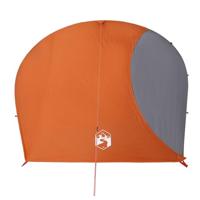 Koepeltent 4-persoons waterdicht grijs en oranje - thumbnail