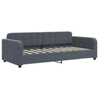 Slaapbank 90x190 cm fluweel donkergrijs - thumbnail