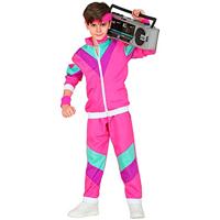 Roze 80&apos;s Party Trainingspak Kind - thumbnail
