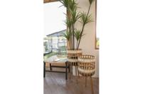 Kruk DKD Home Decor 8424001823192 65 x 47 x 40 cm Natuurlijk Teakboom Zwart - thumbnail