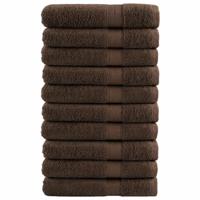 Saunadoeken 10 st 600 g/m 80x200 cm 100% katoen bruin - thumbnail