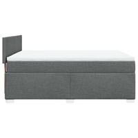 Boxspring met matras stof donkergrijs 140x200 cm - thumbnail