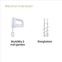 Braun handmixer multimix 3 450W vario 5 senelheden turbo garden deeghaken - thumbnail