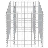 Gabion plantenbak verhoogd 90x50x50 cm gegalvaniseerd staal - thumbnail