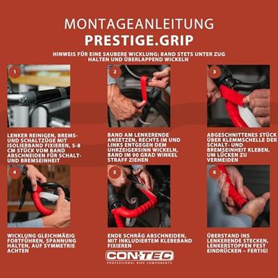 CONTEC stuurlint "prestige.grip ct bar tape prestige.grip 200mm turq.