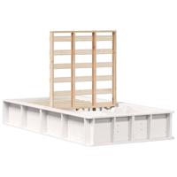 Bedframe met opslag Wit 90 x 200 cm Composiet hout - thumbnail