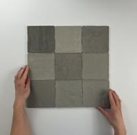 Moos Grey glans handvorm 13x13 - thumbnail