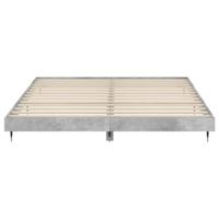 Bedframe bewerkt hout betongrijs 200x200 cm - thumbnail