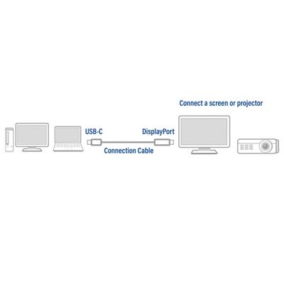 USB-C naar DisplayPort kabel 1,8m verguld ACT AC7035