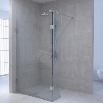 Brauer Void - Inloopdouche - Helder Glas - 110 x 200 cm - met Zijwand 40 cm - incl. Glascoating - Chroom