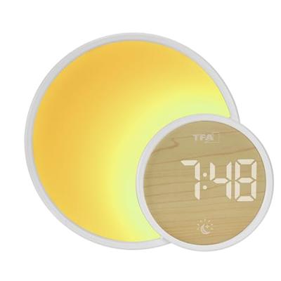 TFA Dostmann 60.2050.02 Wekker Kwarts Wit Alarmtijden 1 USB-aansluiting