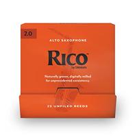 D&apos;Addario Woodwinds RJA0120-B25 Rico Altsaxofoonriet, 2.0, 25-Count Single, Unfiled - thumbnail