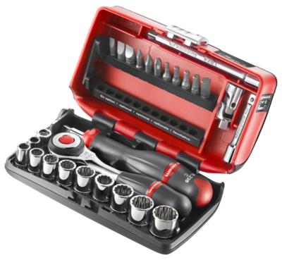 Facom doppendoos 12-kant met ratel met draaiend heft 1/4" - inch - R.360NANO-U112