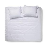 Damai Dekbedovertrek Katoen Satijn Streep Linea - white - thumbnail