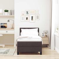 Boxspringbed met matras met matras Donkerbruin 80 x 200 cm Stof - thumbnail