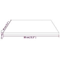 Tafelblad vierkant 80x80x2,5 cm massief grenenhout wit - thumbnail