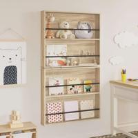 Tijdschrift Rek 2 pcs Sonoma Eiken 80 x 12 x 70 cm Bewerkt hout - thumbnail