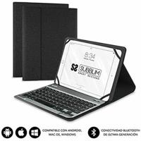 SUBBLIM FUNDA Con Teclado KeyTAB Pro Bluetooth Black Para Tablet DE 10,1 inch/25,65 cm batterij 420 mAh - compatibel met Windows/Android/iOS - thumbnail