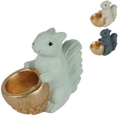 Daan Kromhout Schaal jingle zittende eekhoorn 21 cm 3 assorti | 12 stuks