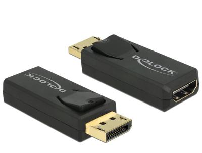 Delock 65571 DisplayPort / HDMI Adapter [1x DisplayPort stekker - 1x HDMI-bus] Zwart