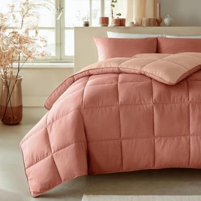 Zelesta Zelesta Deluxe Duo Salmon & Peach Dekbed - 140x200 | Hoesloos Percal Katoen Dekbed met Eco Cloud Vulling