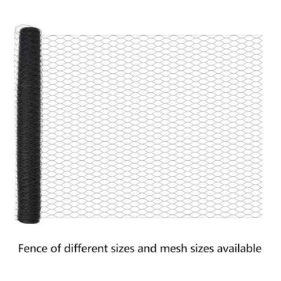 VidaXL Hexagon hek grijs 1,4 x 25 m pvc