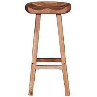 Barkrukken 2 st massief acaciahout - thumbnail