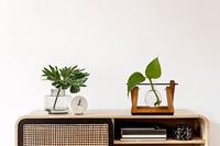 Houten stekjesvaas - 1 glaasje - thumbnail