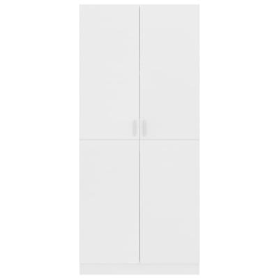 Kledingkast 80x52x180 cm bewerkt hout gerookt eikenkleurig