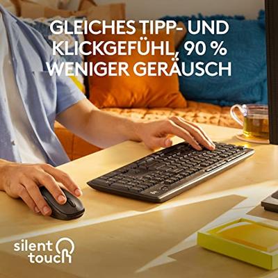 MK295 Silent - Toetsenbord en muis set - draadloos - 2.4 GHz - QWERTZ - Duits - grafiet MK295 Silent - Toetsenbord en muis set - draadloos - 2.4 GHz - QWERTZ - Duits - grafiet