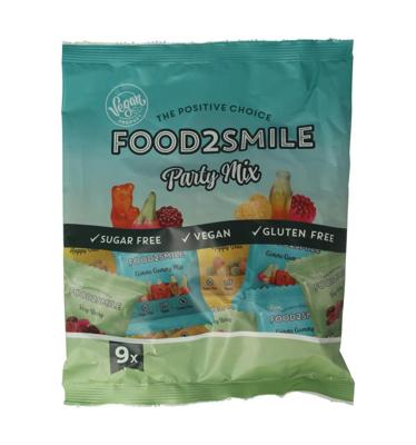 Food2Smile Party mix uitdeelzak 9 zakjes 180 Gram