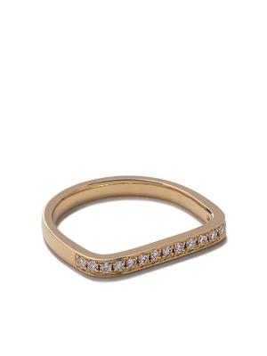 AS29 18kt yellow gold Mini Charm diamond ring